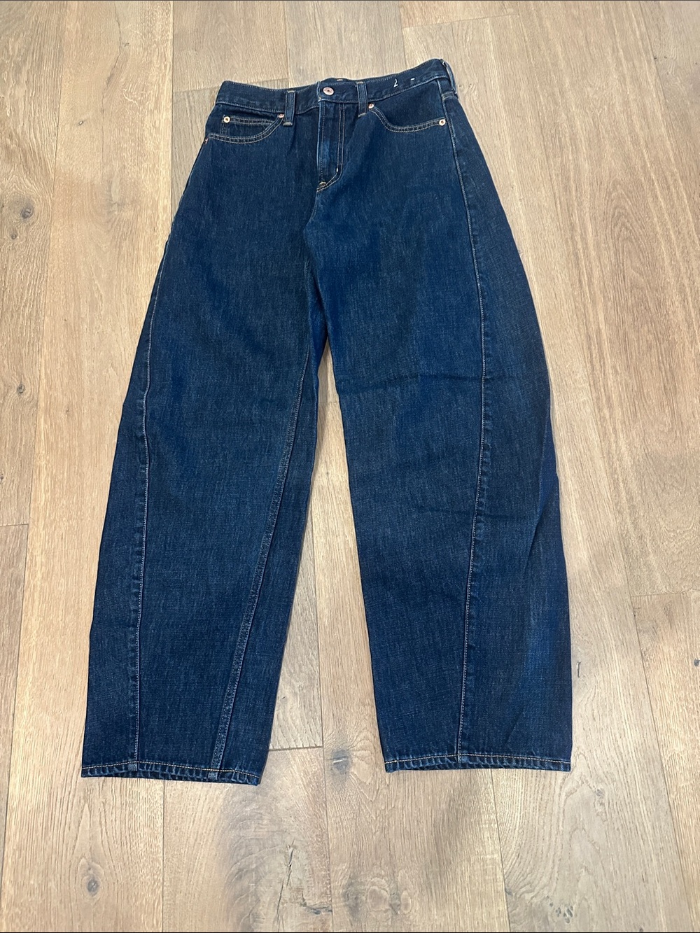GAP Women’s High Rise Barrel Dark Indigo Jeans